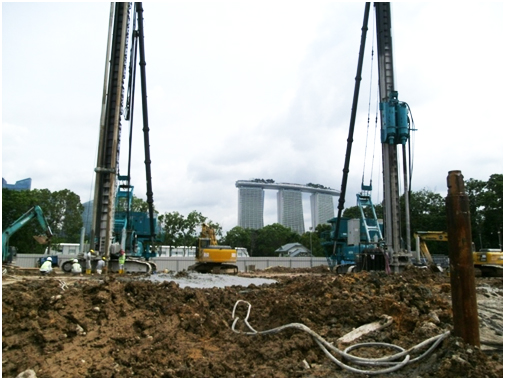 山河智能大型地基固化設備扎根新加坡