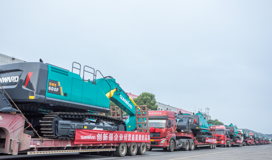 里程碑！山河智能出口歐洲第20000臺暨大型挖掘機批量交付儀式成功舉行