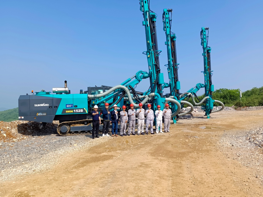 攜手中建材！山河智能鑿巖設備助建九江年產3000萬噸砂石骨料開采項目