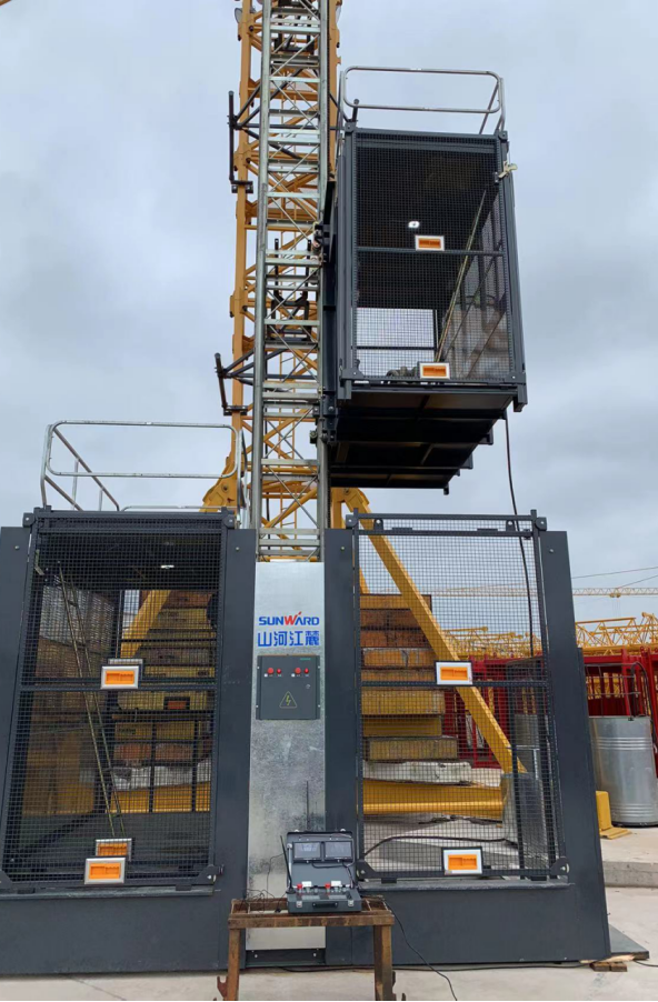 升降耗時縮短25%！山河江麓首款中速變頻施工升降機成功下線
