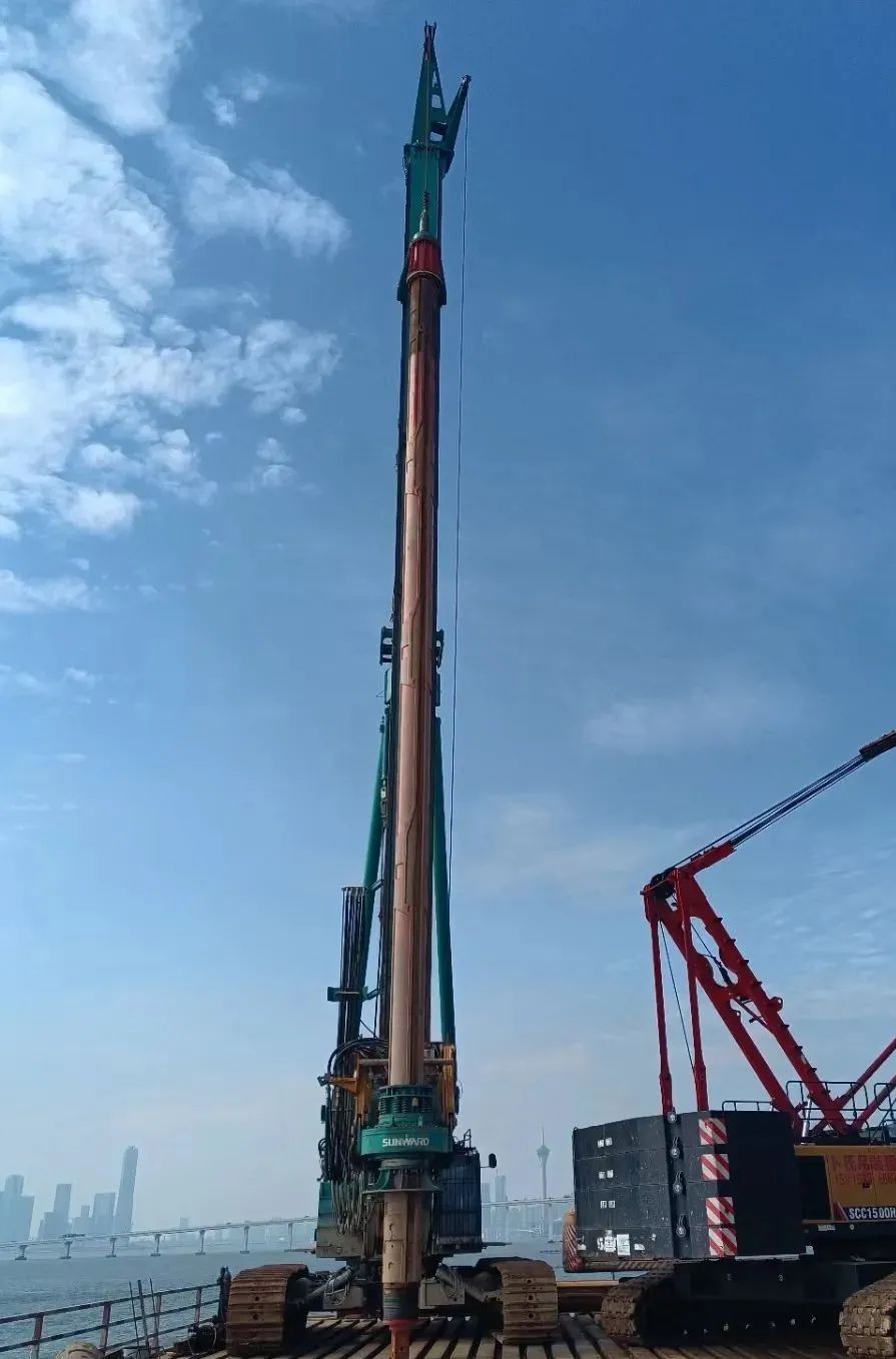 乘風破浪的旋挖鉆機！山河智能助建澳氹第四跨海大橋