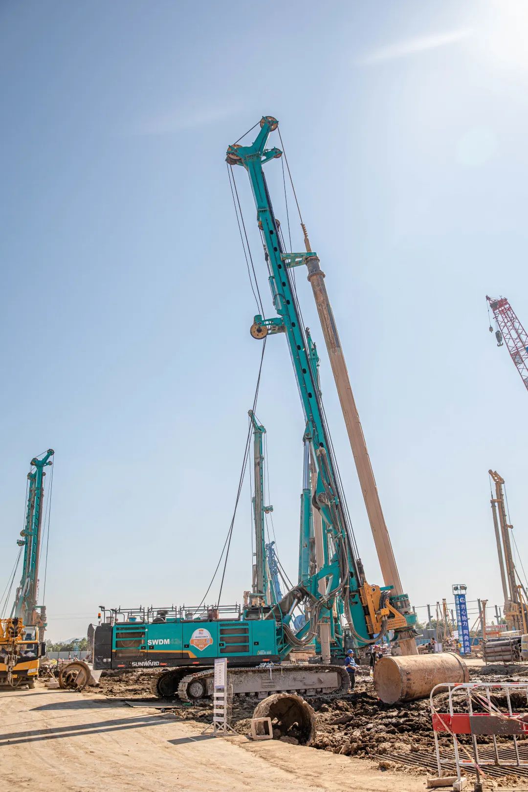 “山河綠”再現大灣區！山河智能旋挖鉆機組團助建廣州白云機場項目