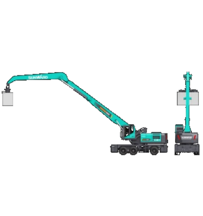 作業幅度達18米，山河智能首臺輪式抓料機成功下線