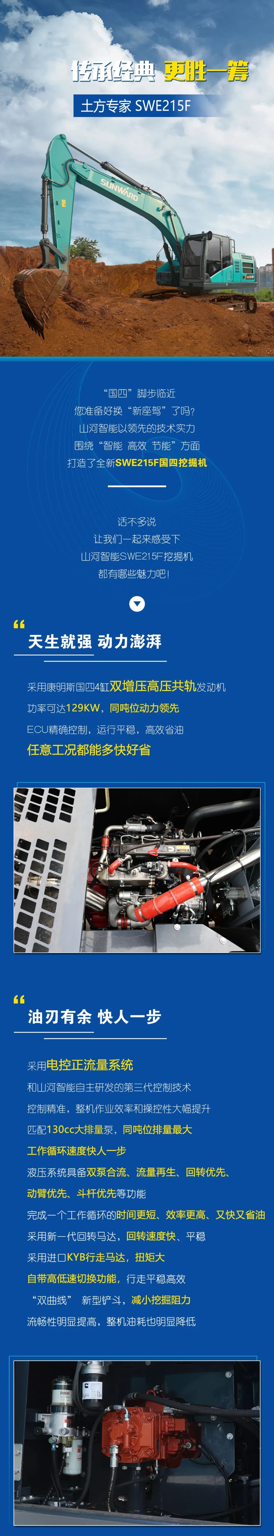 國四精品 | 實力領先，“錢”途無量！山河智能王牌中挖SWE215F申請出戰