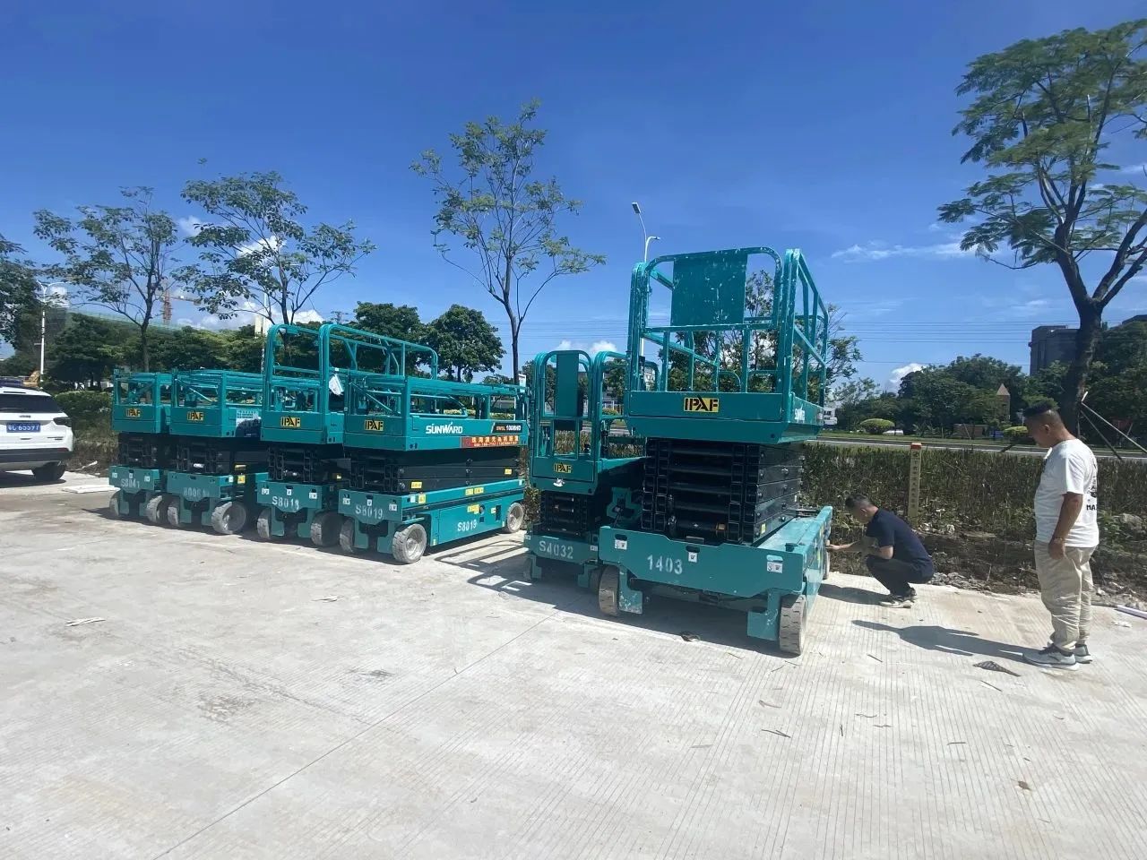 品質山河，用心服務！山河智能高空機械服務萬里行走進華南