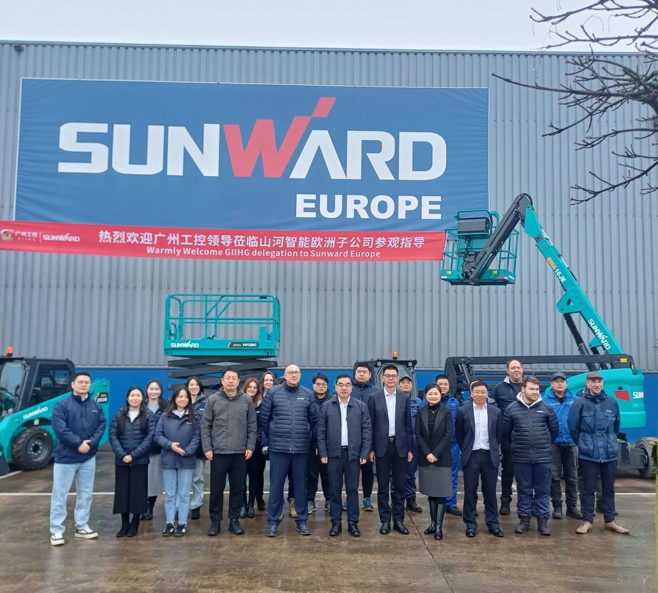 廣州工控集團總經理王福鑄率隊考察山河智能歐洲子公司