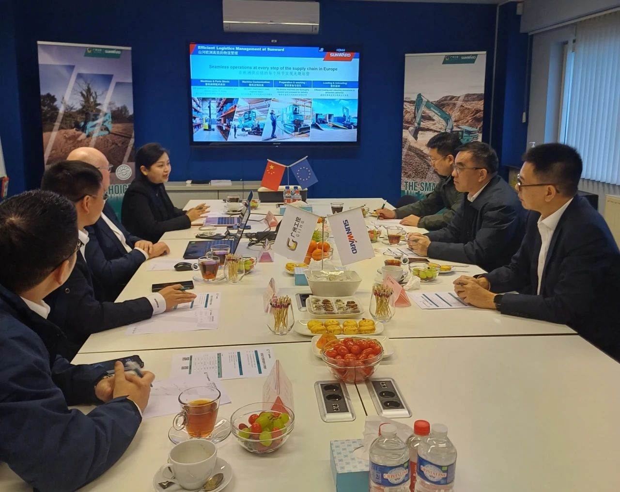 廣州工控集團總經理王福鑄率隊考察山河智能歐洲子公司