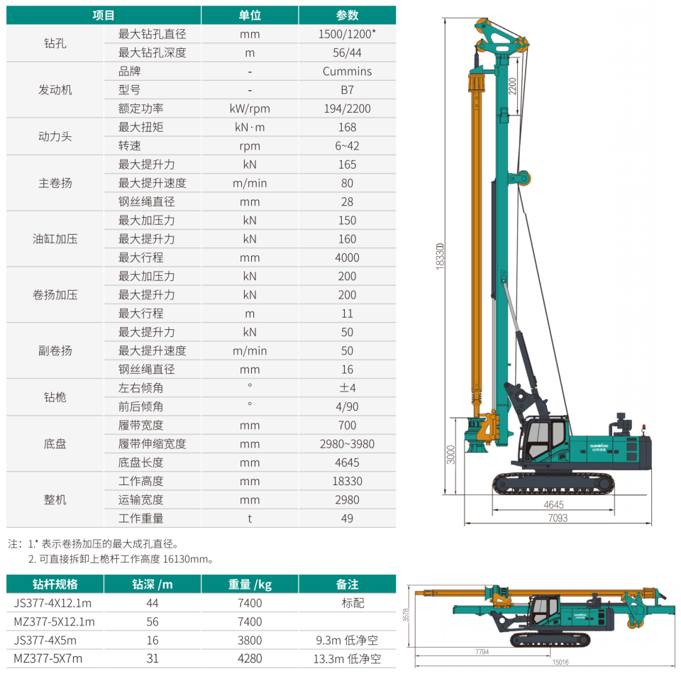 SWDM160H2 中型多功能旋挖鉆機