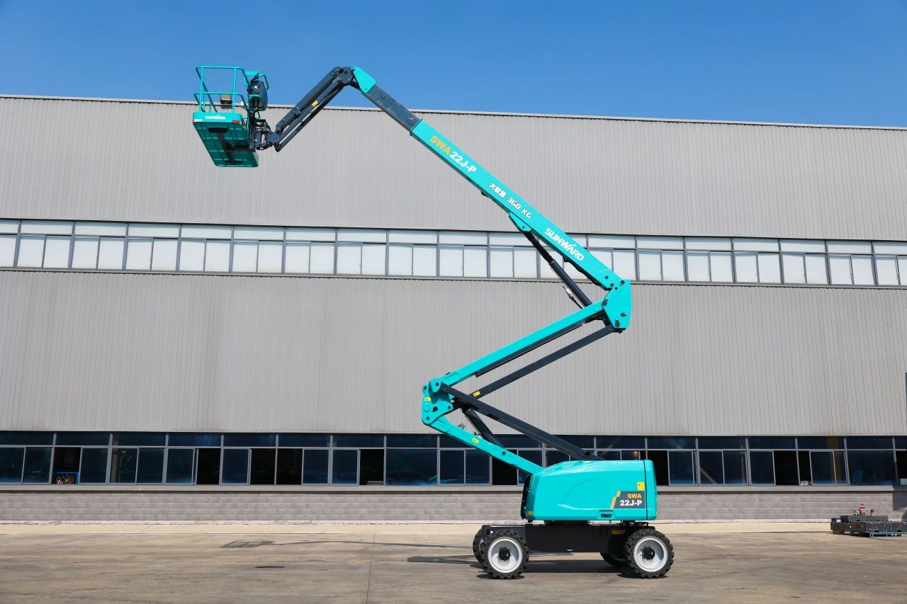 技術新標桿！山河智能SWA22J-P柴動曲臂式高空作業平臺下線！