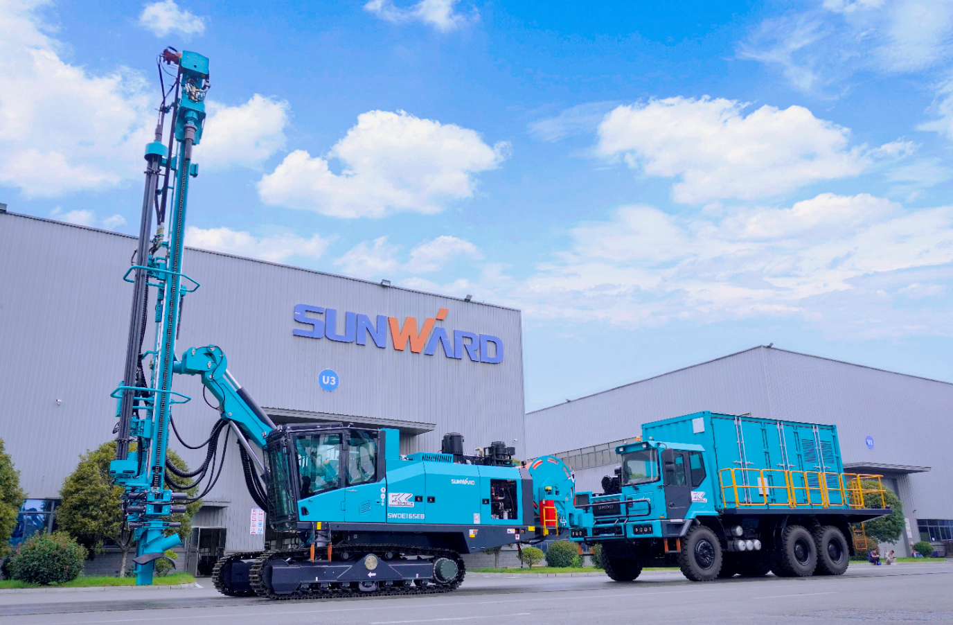 山河智能SWDE165EB電動潛孔鉆機重磅下線，開啟綠色鉆爆新時代