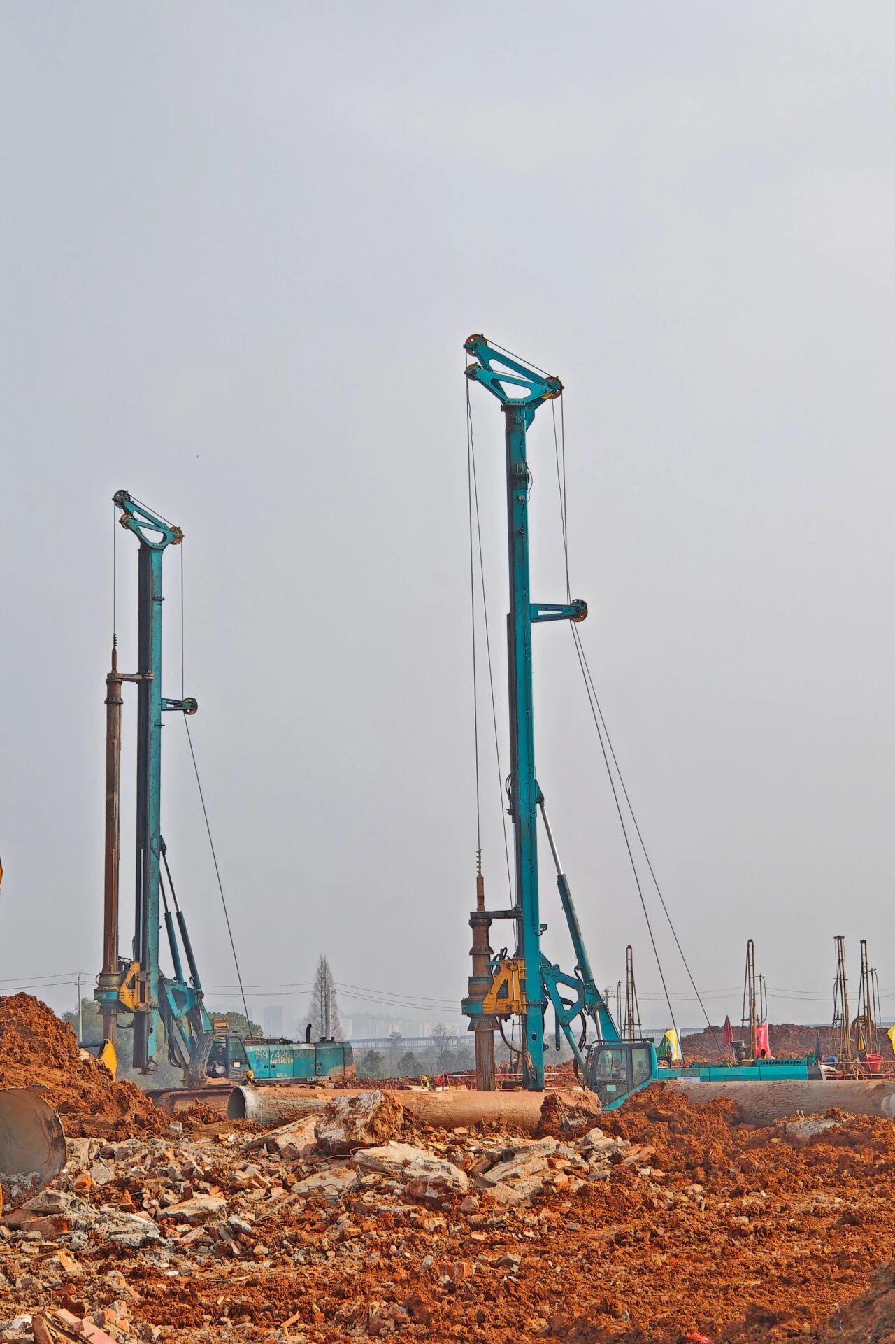 刷新“進度條”、構筑新地標！山河智能旋挖集群助力長沙奧體中心建設